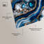Art mural en acrylique Azure Blue Alveoli I par Art Remedy, prêt à être accroché-1601704001