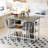 3 - Person Four Leg Dining Set, Bar Table Set With Storage And Wine Shelves, With Counter Height Faux Marble Table And 2 Stools, Space Saving Bar Table And Chairs Set For Dining Room