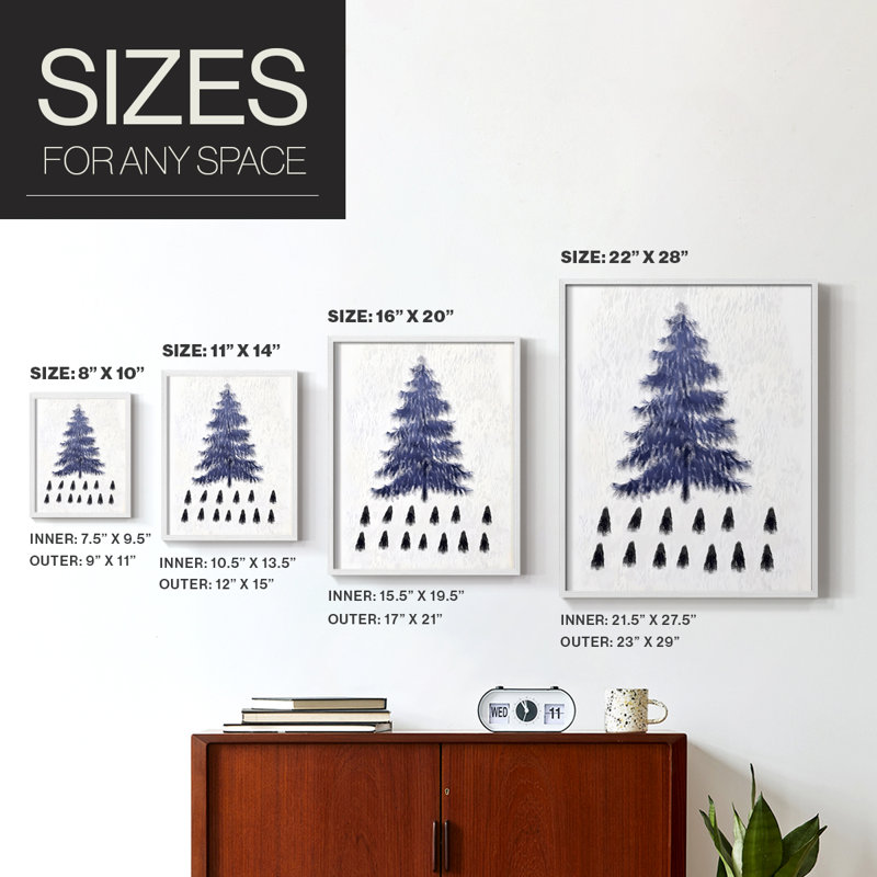 Reproduction encadrée - bois massif, H 30 po x l 24 po, Blanc