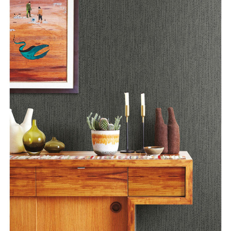 Rouleau de papier peint lisse L 27 pi x l 27 po, Noir