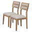 Ensemble de salle à manger 6 pièces de style classique et traditionnel TREXM, comprenant une table de salle à manger, 4 chaises rembourrées et un banc (bois naturel délavé)