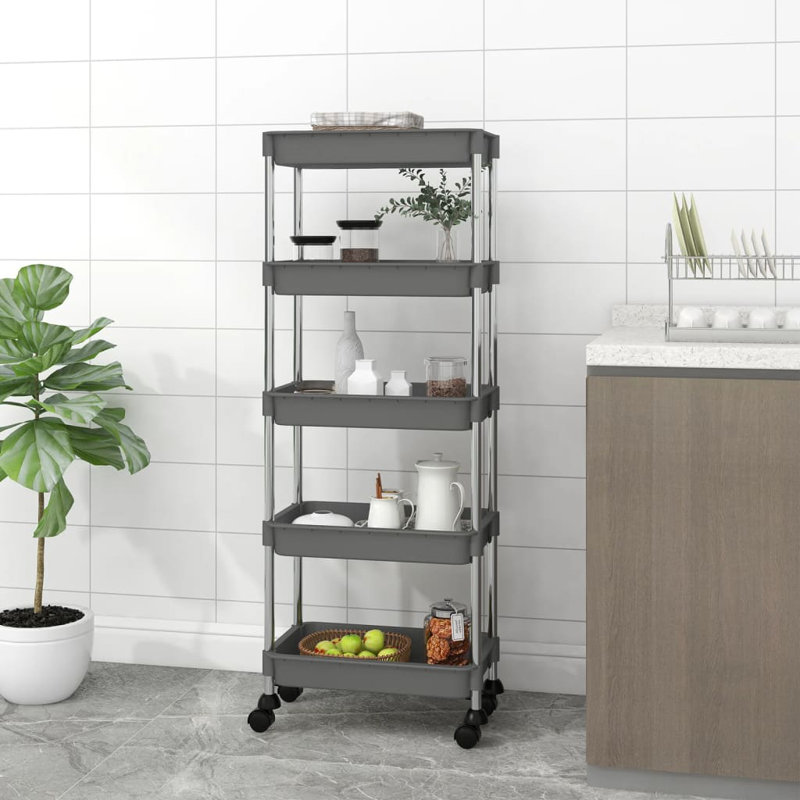 Petillo Kitchen Cart, Grey
