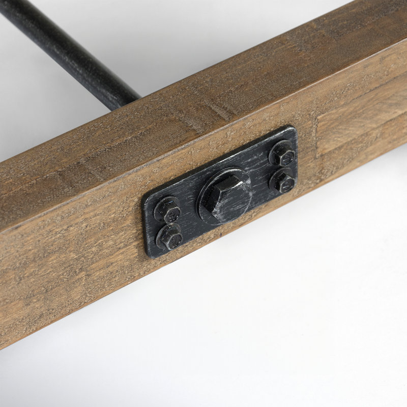 Edelen Solid Wood End Table, Distressed Brown