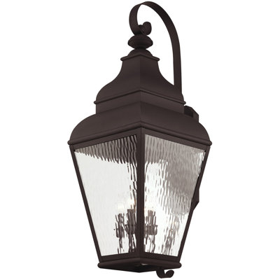 Luminaire suspendu d'extérieur 13,75 po à 4 lumières avec abat-jour en verre transparent biseauté 13,75 po