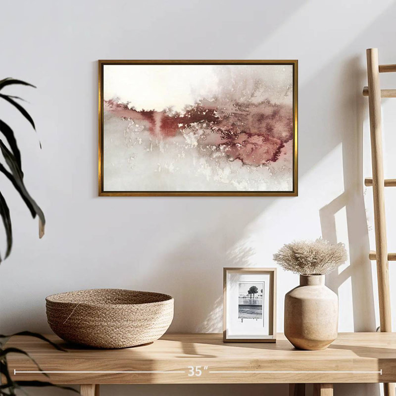 Douces vagues I, 19 po x 13 po, Cadre flottant doré