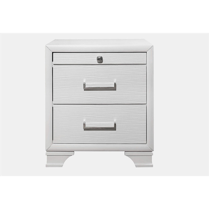 Table de chevet blanche CIVIC, Blanc