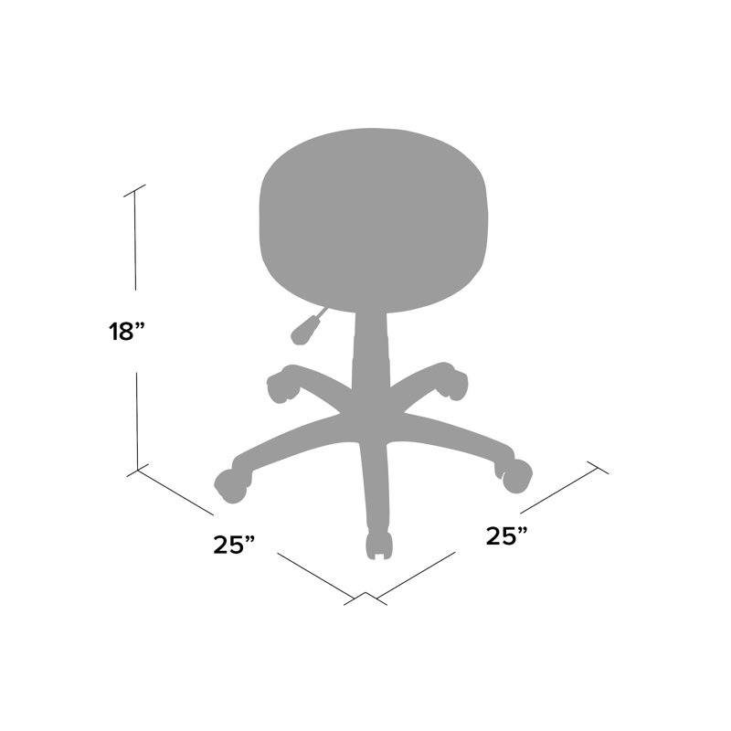 Diahna Adjustable Height Active Stool, Black