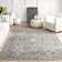 Mila Medallion Area Rug for Living Room Bedroom Dining Room Kitchen, Grey/Ivory