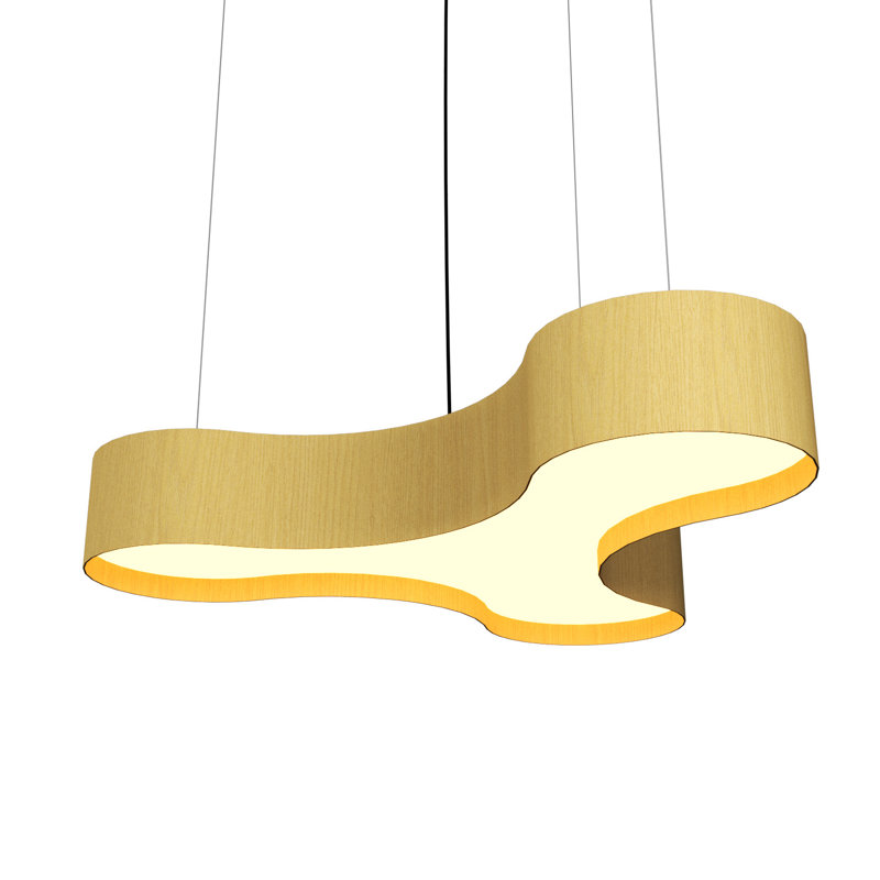 Trevo 1 - Light LED Pendant, Organic Gold