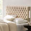 Tête de lit capitonnée capitonnée de style moderne avec boutons, tête de lit réglable en bois massif, tête de lit en bois massif avec pieds en métal durables dans la chambre à coucher-411862977