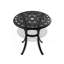 Ensemble de 3 meubles de patio en aluminium coulé avec cadre noir et coussins de siège bruns