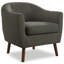 Chaise d'appoint rembourrée en tissu gris-728304662
