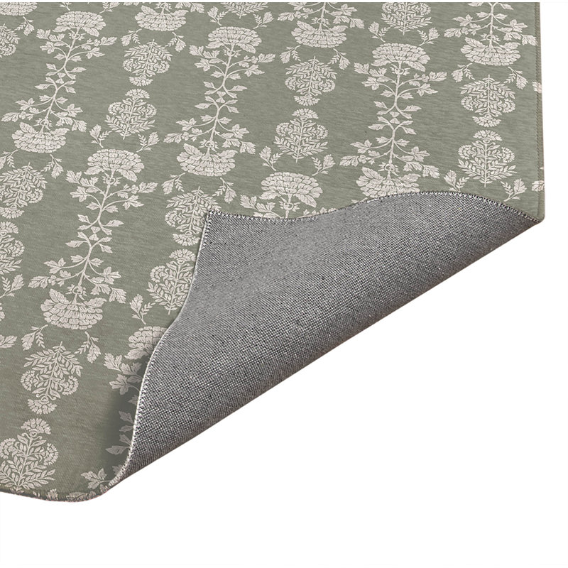 Tapis de cuisine à profil bas pia, Sauge, Rectangulaire 2 pi x 3 pi