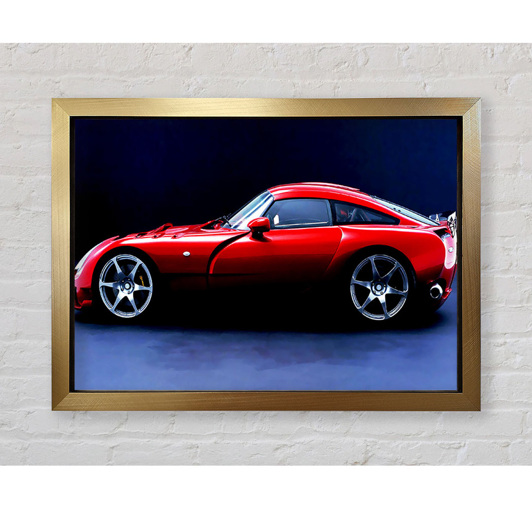 TVR Red Side Profile - Einzelner Bilderrahmen Kunstdrucke