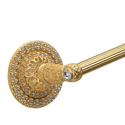 Juliane Grace c.c. {approximately} towel bar with Swarovski Clear Crystals with 5/8 reeded center