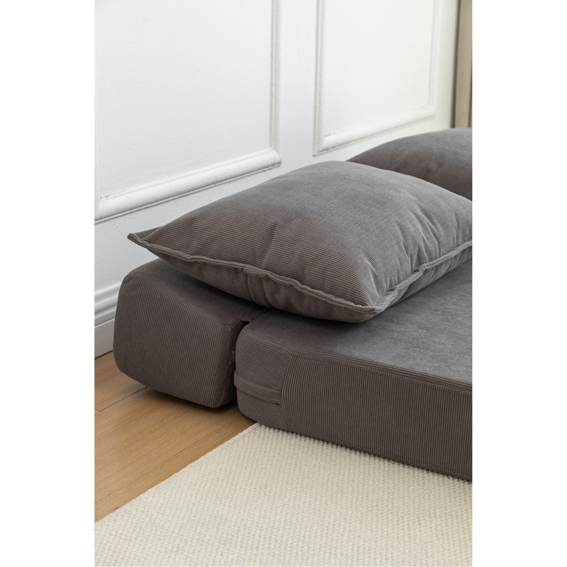 Foldable Sofa Bed Sleeper Lounge Chair With Pillow Floor Mattress Floor Couch With Backrest For Living Room/Dorm/Guest Room/Home Office, Twin