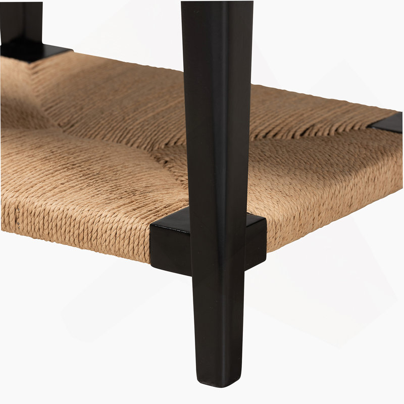 Table de bout en bois avec une tablette ouverte