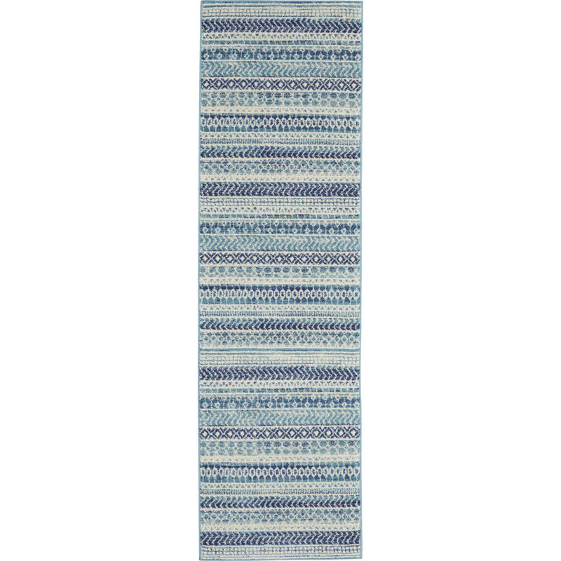 Tapis bohémien Augusta, Tapis de couloir 2 pi 2 po x 7 pi 6 po