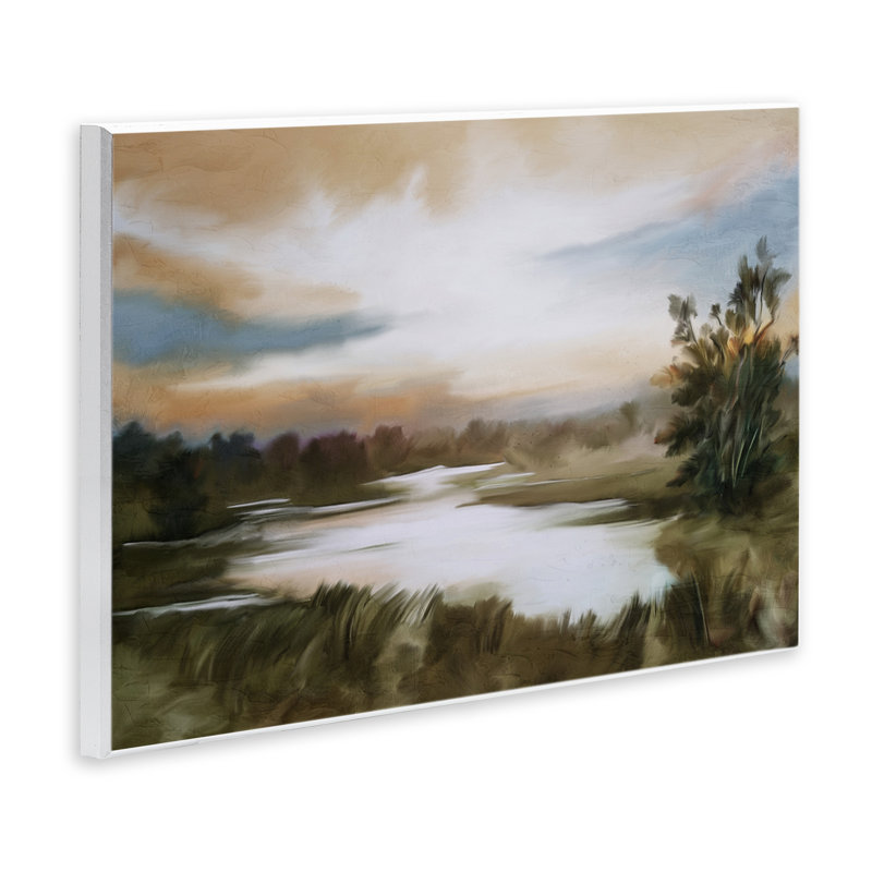 Plaque murale campagne Sunset Pond, design par Kim Allen, H 13 po x l 19 po