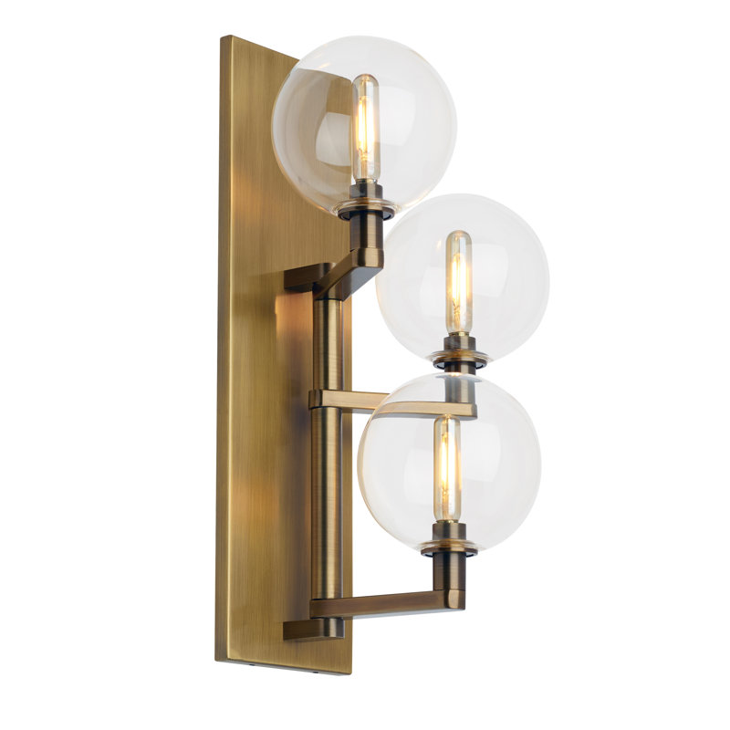 Gambit 3 - Light Armed Sconce, Aged Brass, Yes