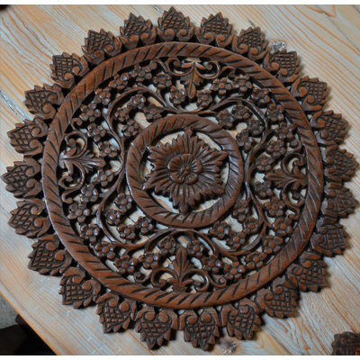 Handmade Boho Plants & Flowers Wall Decor on Solid Wood