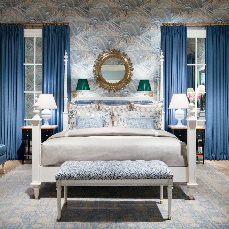 Ensemble de housse de couette Baynes, Housse de couette de taille grand super + 5 taies