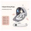 Balançoire électrique pour bébé avec Bluetooth, chaise berçante portative pour bébé avec 5 niveaux de mouvement et balançoire d'un côté à l'autre