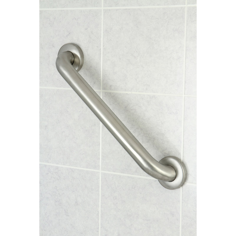 12-Inch Brushed Stainless Steel Grab Bar with Concealed Flanges