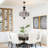 5-Light Black Drum K9 Crystal Chandelier-725459489