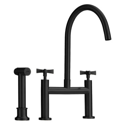 Felixbath Bridge Kitchen Faucet Double Handles With Side Spray