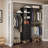 Adjustable Wooden Closet System Up to 96"W with Storage & Drawers-1899014641
