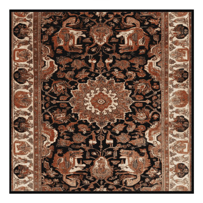 Tapis brun lavable à la machine