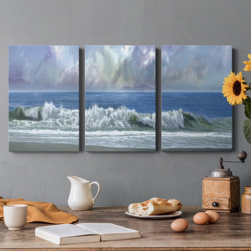 Regarder les nuages - Toile tendue avec châssis de qualité supérieure - Prêt à être accroché, H 48 po x l 96 po x P 1 po