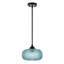 Luminaires suspendus 1 lumière moderne en verre bleu l 9,84 po