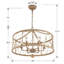 Lustre tambour 6 lumières de style bougie Kadil