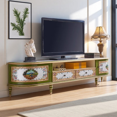 American-style Painted Art TV Cabinet
