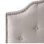 Tête de lit tapissier pour grand lit - structure en bois massif avec pieds en métal durables, hauteur réglable et garniture cloutée, tête de lit capitonnée moderne en tissu-1061480178