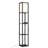 63" Column Floor Lamp with 3-Tier Shelves And AC Outlet/USB-A/USB-C Charging Port