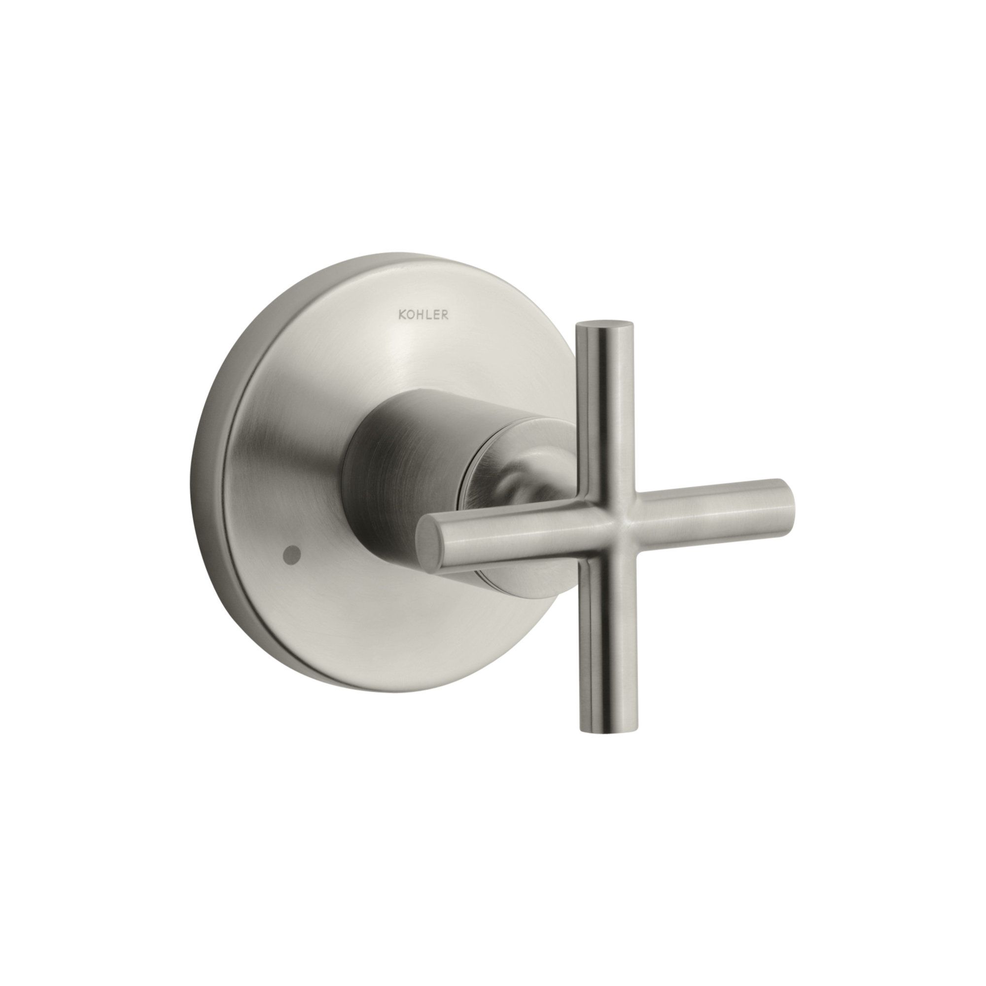 Purist Valve Trim with Cross Handle for Transfer Valve, Requires Valve, Vibrant Brushed Nickel