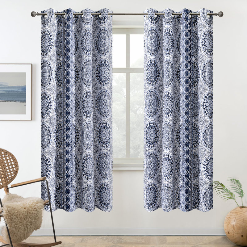 Blackout Curtains / Drapes Pair, 52" W x 63" L, Navy