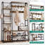 Hallway Coat and Shoe Storage,116cm Wide Hallway Unit, Hallway Coat Storage for Living Room