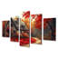 «Cottage in the Autumn Woods I» - Art mural campagne - ensemble d'art mural campagne