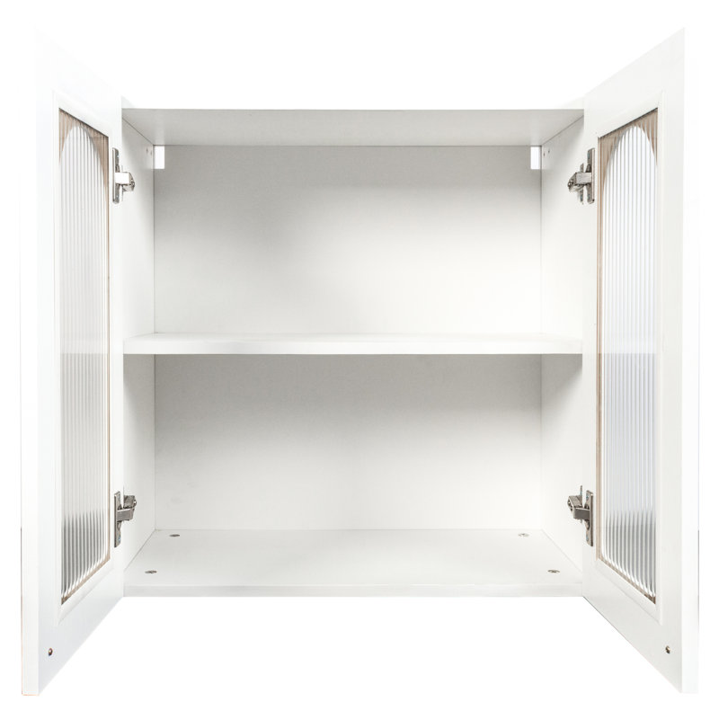 Armoire murale, armoire murale vitrée arquée, armoire flottante avec tablettes réglables pour la cuisine, la salle de bain et le salon