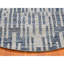 Tapis oriental rond zigzag en laine pure noué à la main 8 pi 1 po x 8 pi 1 po avec motif graphique 9AB313BC68324B12A78D24D72E7EF8BD