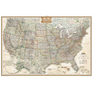 Carte murale direction des états-unis