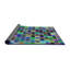 Tapis bleu à motif géométrique Kober-1169930104