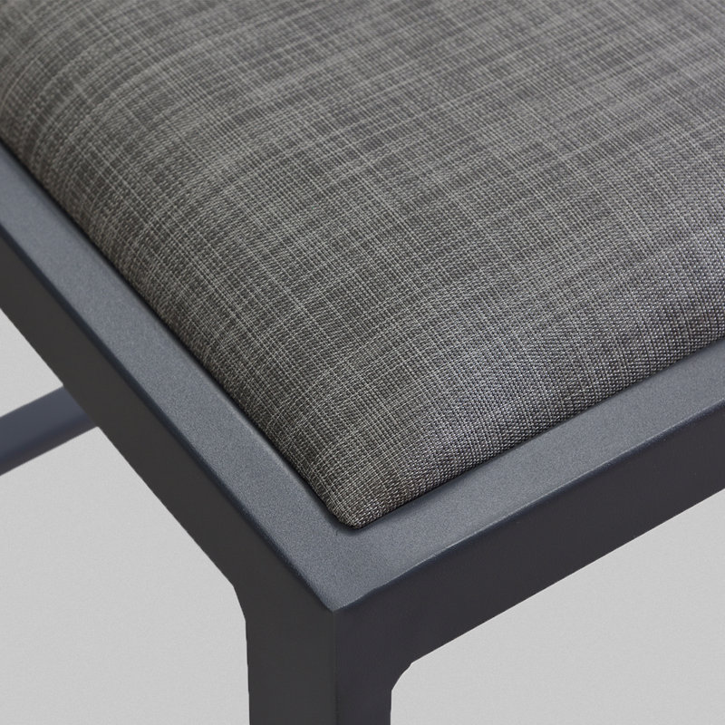 Tabouret de bar d'extérieur Brasia, 29.72", Gris foncé / Gris