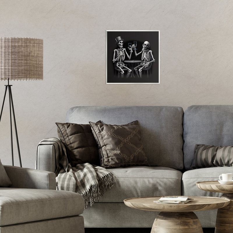 Plaque murale «Spooky Skeletons Cheers», design par Sasha