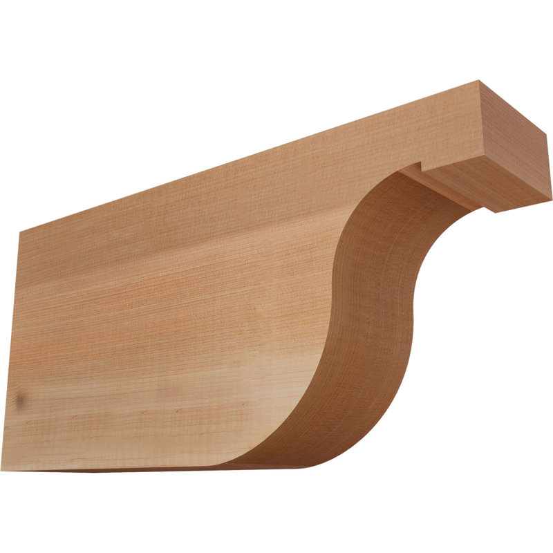 Queue de chevron lisse Del Monte, Cèdre rouge, 8"H x 3 1/2"W x 16"L