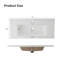 Meuble-lavabo mural moderne 36 po avec lavabo suspendu en céramique 36 po Modern